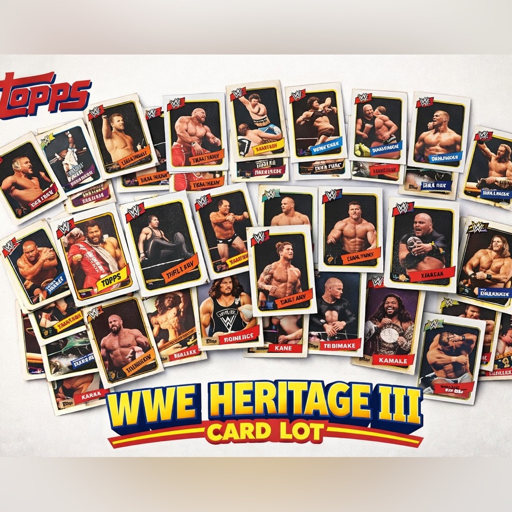 Topps WWE Heritage III Wrestling Card Lot Undertaker, Punk, Ric Flair + Legends